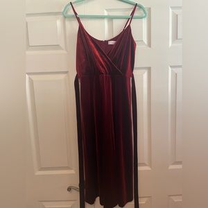 Ali & Jay Red Velvet Wrap Dress